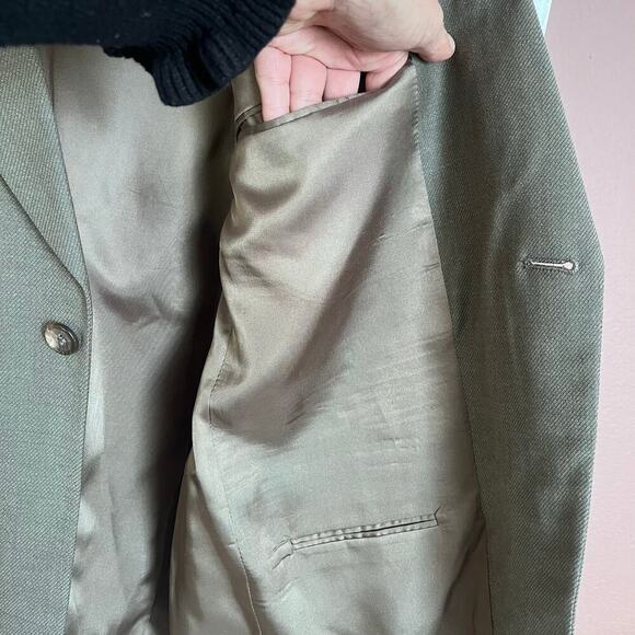 Monsieur by Givenchy Blazer -Tan-Size 43R-Vintage - Picture 7 of 12